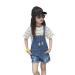 KIDSCOOL SPACE Little Girl Jean Overalls Big Ripped Denim Shortalls 10-11 Years Light Blue-2055