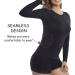 +MD Women's Compression Slimming Shirt - Tummy, Waist, and Bust Shaper | Long Sleeve Thermal Underwear - Black, Medium - Buy Online on GoSupps.com