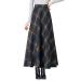 Rock ladies skirt winter skirt a line casual rock flowers ruffles short rock elastic waist beach rock flower pattern fold rock casual for women in A-line dark blue m