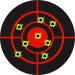 Hybsk 4 inch Red Splatter Target Stickers - Reactive Shooting Targets for BB Pellet Airsoft Guns - Buy Online on GoSupps.com