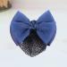 Bowknot Snood Net Barrette Hair Clip Bow Bun Cover Elastic Women Lady Hair Accessories Decor (Dark Blue) - Buy Online on GoSupps.com