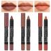 evpct 3Pcs Nude Beige Dark Light Brown Yellow Matte Lipstick and Lip Crayon Lip Liner Stick Pencil duo Makeup Set Long Lasting 24 Hour Waterproof Lip Gloss labiales mate 24 horas originales 08&17&19 3 Count (Pack of 1) 0...