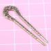 Frcolor Vintage Hair Stick - Crystal Rhinestone Double Prong Hairpin for Chignon Hairstyles (Purple) - International Shipping Available - Buy Online on GoSupps.com