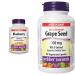 Webber Naturals Blueberry 120 Capsules Antioxidant Spport & Grape Seed 100 mg Extra Strength 90 Capsules Antioxidant Support Vegan Blueberry + Seed