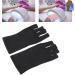 U V Gloves 1 Pair Nail Art Skin Care Fingerless Gloves Protect Hands from Outdoor Sun U V Light Harm(Black) - Buy Online on GoSupps.com