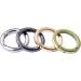 Bobeey Round Carabiner Metal Spring Key Ring Set - 4pcs, Light Gold, 1 1/2 (38mm) - Spring Snap Hooks Clip for Purses - BBC40 - Buy Online on GoSupps.com