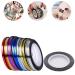 White Nail Striping Tape Rolls for DIY Nail Art Decoration - Line Stickers for Perfect Nail Tips - Buy Online on GoSupps.com