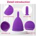 M Muncaso Menstrual Cup 2-Pack | Soft & Flexible Medical Silicone Reusable Menstruation Cup - Purple - Buy Online on GoSupps.com