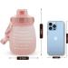AXLOFO Glitz Big Belly Bottle 1300ml - Cute Kawaii Water Jug with Time Marker, Straw, and Strap - Perfect for School, Outdoor Camping, Student Children - Pink - Buy Online on GoSupps.com