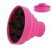 Generic Blow Dryer Vent Hood - Heat Resistant Silicone Hair Dryer Vent Hood Foldable | Soft Blow Dryer Accessory Multifunctional Hair Styling Supplies for Girls pink