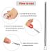TOODOO Cuticle Peeler Scraper and Pusher Set - 2 Pieces Manicure Tools in Plastic Box (Silver) - Buy Online on GoSupps.com