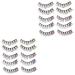 Beaupretty 20 Pairs Color Five Pairs of Eyelashes Women Eyelashes Extensions Festival Colored Lashes Pesta as Postizas Fluffy Eye Lashes Colored Strip Lashes Imitation Assorted Extend