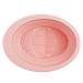 Makeup Brush Cleanser Mat Portable Washing Tools Silicone Makeup Brush Cleaner Pad And Bowl Srubber Easy To Clean The Makeup Brush Powder Puff Sponge (Pink)