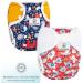 Bambooolik Duo Overpants | Adjustable Velcro Nappy Liners | Washable Cloth Diapers | Eco-Friendly Reusable Diapers | Made in EU | Fleet Whirlpants in Saffrangelb & Animals of the North - Buy Online on GoSupps.com