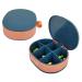 Pill Box Small Pill Organiser Travel Pill Box Mini Pillbox Portable Daily Pill Box Travel One Day Pill Case for Vitamins & Multiple Medicines for Kids Men Women Elderly (6 grids Blue) 6 grids Blue