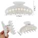 White Pearl Hair Claw Clip - Elegant Acrylic Banana Barrette for Women & Girls - Buy Online on GoSupps.com