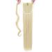 Ponytail Extension Wrap Around Long Straight Curly Clip in Ponytail Hair Extensions for Women Brown Black Blonde Hairpiece 23"-Straight Bleach Blonde - Buy Online on GoSupps.com