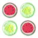 CONBELLA Gel Ice Pack Reusable Cooling Eye Pads and Under Eye Patches Eye Hot Cold Pack for Eye Relax. (2 Watermelons + 2 Cucumbers) 2 Watermelons+2 Cucumbers