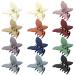 12 Pack Colorful Frosted Plastic Butterfly Hair Clips Butterfly Hair Claw Clips Jaw Barrettes Y2K Butterflies Accessories for Thin Thick Hair Bun Chignon Twist Ponytail Hairclips for Women Girls Kids
