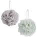 Bath Shower Sponge Loofahs Exfoliating Mesh Brush Bathroom Shower Sponge Khaki ang Matcha Green 2PACK