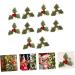 Zerodeko 60 Pcs Small Golden Fruit Green Leaves Red Christmas Plug-in Plastic Golden+redx3pcs 13.5X13.5X2.5CMx3pcs - Buy Online on GoSupps.com