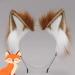 Mystiqut 1Pc Handmade Faux Fur Animal Ear Headband Fox Wolf Ears Headband Halloween Christmas Cosplay Party Costume Accessories Fluffy Wolf Fox Cat Ears Headband Costume Hair Hoop - Buy Online on GoSupps.com