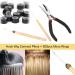 4Pcs Hair Extension Kit with Pulling Needle Hook and Wig Pliers + 500 Micro Rings (Black) - Best Quality International Shipping - Buy Online on GoSupps.com