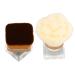 Makeup Foundation Brush Synthetic 2pcs Strong Grasping Power Transparent Base Loose Powder Foundation Brush for Home
