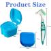 3-Pack Prosthesis Cleaning Set | Prosthesis Cleaning Box & Braces Storage with Toothbrush - Blue - Buy Online on GoSupps.com