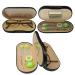 Evelots Contact Lens Case - Double Sided - Mirror-Rigid Out/Soft In-Travel - Black