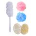 African Exfoliating Net Organic Bath African Net Sponge  African Bathing  Body Exfoliating Long Net Shower Body Scrubber Back Scrubber Skin Smoother 4 PCS Set