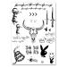 Greae Post Malone Inspired Face Temporary Tattoo Stickers For DIY Halloween Costume Parties | Realistic | Skin Safe | Includes FACE  HANDS  FINGERS  NECK & ARM Tattoos black