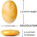 Xiannvxi 2.4 Natural Yellow Jade Worry Stone - Polished Oval Gem for Massage & Reiki Healing | Buy Crystals Online - Buy Online on GoSupps.com