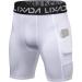 Lixada Men's Elastic Performance Sports Baselayer Shorts - Cool Dry Tights for Active Workouts | Large, A-Black/Grey/White - Buy Online on GoSupps.com