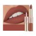 KUAILEGO ROSE GOLD 2 In 1 Matte Lipstick & Liquid Lipstick  Matte Finish  Nude  Full Color Lipstick  Long Lasting Waterproof Velvet Lip Gloss (02)