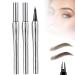 Cooklesa Eyebrow Cooklesa 2024 Upgraded Natural Waterproof Eyebrow Pen with Microfine Tip Two-Pronged Eyebrow Pencil 3D Long-Lasting Natural Waterproof Microblading Eyebrow Pen Makeup (2pcs-a)