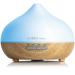 The body source 300ml ultrasound aroma diffuser - humidifier with 7 colors LED light and timer - Electric fragrance lamp for essential oils - aromatherapy for home office spa