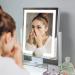 Kottova Makeup Mirror with Lights Vanity Mirror Lighted up Mirror with Phone Holder 3 Color Modes Touch Control  Detachable 10X Magnification Mirror  Metal Frame White White-b