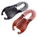 Nifocc Interlocking Banana Combs Stretch Flexible Hair Combs Clips Flexible Ponytail Hair Clincher Hair Accessories for Women and Girls 2 Pcs Brown and Black
