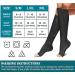 Charmking Zipper Compression Socks 2 Pairs Open Toe 15-20mmHg for Women Men - Nurse Recommended for Improved Circulation - Size L-XL, Black/Black - Buy Online on GoSupps.com