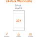 Amazon Basics Fast Drying 24 Pack White Terry Cotton Washcloths - 12 x 12-Inch, Extra Absorbent - Buy Online on GoSupps.com