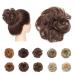 Synthetic Hair Bun Extensions Messy Curly Hair Scrunchies Hairpieces Updo Donut Hairpieces for Women -Brown 25 g Brown