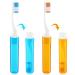 Ouligay 2 pieces toothbrush foldable travel toothbrush portable soft toothbrush foldable mini toothbrush for travel school at home business trip