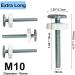 4 Pack M10 Extra Long Pressure Gate Threaded Spindle Rods - Baby, Kids, Pet Dog Gates Accessory Kit for All Pressure Mounted Walk Thru Gates - Buy Online on GoSupps.com