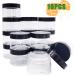 16 Pack 4oz Empty Plastic Pot Jars with Black Lids - Leak Proof Cosmetic Containers for Travel Storage - Ideal for Makeup, Slime, Jewelry, Nails, Powder Paint - Buy Online on GoSupps.com