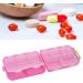 Portable Waterproof Medicine Case - 10 Compartment Weekly Pill Organizer with Buckle Lock | Rose Red - Buy Online on GoSupps.com