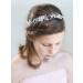 Handcess Flower Wedding Hair Vines Silver Pearls Crystal Headpieces Leaves Rhinestone Bridal Hair Accessoreies for Women and Girls - Buy Online on GoSupps.com