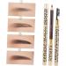 HAPINARY 4 Pcs Long Lasting Eyebrow Pencils Double Tip Eye Brow Waterproof Eyebrow Pen Spoolie Brown - Buy Online on GoSupps.com