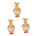Beaupretty 3pcs 15 Dragonfly perfume bottle refillable make up bottle decorative perfume bottle small bottles empty bottles fancy perfume bottle travel Egypt Arab artificial colored stone 8X4X4CMx3pcs Orangex3pcs