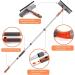 Baban 2 in 1 Squeegee Window Cleaner with 61'' Telescopic Pole - Ideal for Car, Indoor, Outdoor, High Windows - Bendable Head for Easy Cleaning - Includes Elbow and Straight Extension Pole and 2 Pads - Buy Online on GoSupps.com